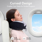 Travel Neck Pillow Airplane Neck Support Ergonomic Design for Traveling (Cool Light Pink / Standard)