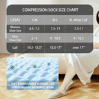 Cotton Compression Socks for Women&Men 20 (2 Pairs-grey&beige / Small-Medium)