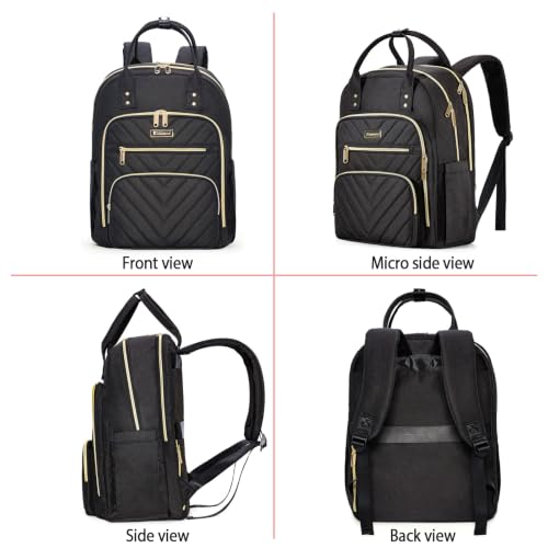 Laptop Backpack for Women Men (17.3 Inch / Black)