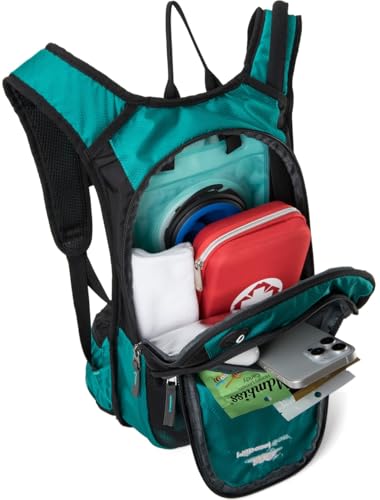 15L Insulated Hydration Backpack Pack with 2L Water Bladder Lightweight Hiking Backpack Bag for Women Men Daypack for Hiking Running Festival Camping Biking
