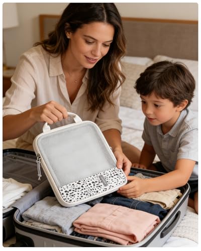 6 Set Compression Packing Cubes for Travel (Seaside Dots / Set of 6)