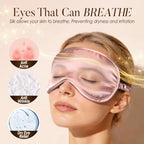 100% Mulberry Silk Sleep Eye Mask for Sleeping Women and Men (Pink / 1 Count (Pack of 1))