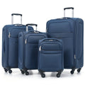 4 Piece Expandable Luggage Set (Softside Luggage(22/26/30) / Deep Blue+18IN)