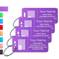 4PCS Personalized Luggage Tag (Purple / Small)