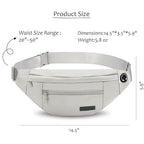 Large Grey Fanny Pack Crossbody Bags for Women Men Fashion Waist Bag (Cloud Grey / Large)