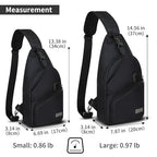 Sling Bag for Men (Black / Small)