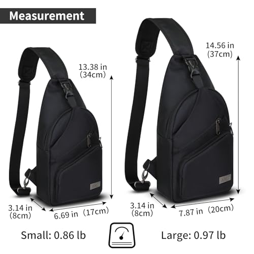 Sling Bag for Men (Black / Small)
