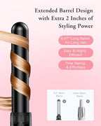 Long Barrel Curling Iron Wand Set
