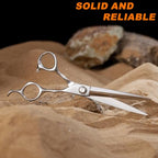 High end Professional Extremely Very Sharp Barber Hair Cutting Scissors Hairdresser Shears For Hair 6.5 Inch Haircut Scissor Made Of Stainless Steel Alloy For Hairdressing Salon and Home Use (Sword Shears / 6.5 Inch)