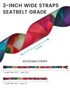 Travelkin Luggage Straps TSA Approved (Colorful Geometry)