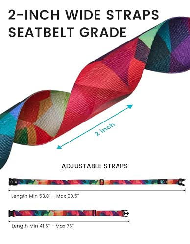Travelkin Luggage Straps TSA Approved (Colorful Geometry)