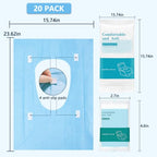 20 Pack Toilet Seat Covers Disposable (Blue)