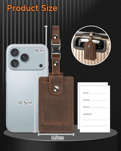 Luggage Tags for Suitcases (Coffee)