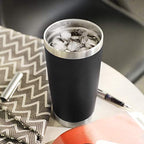 20oz Stainless Steel Tumbler Bulk with Lid (1 Count (Pack of 1) / Powder Black)