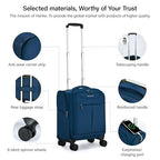 Underseat Carry On Luggage with Wheels (Blue / 16-Inch)