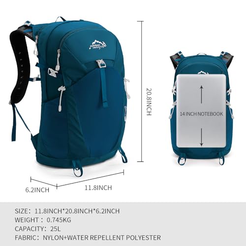 Hiking Hydration Backpack with 2L (Blue-3L Water Bladder)