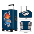 Sunset Luggage Cover Washable Suitcase Protector Anti (Sunset / L(28-30inch suitcase))