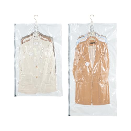 Hanging Vacuum Storage Bags (Clear / 2 Combo)