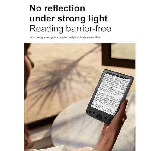 6 Inch E Reader Digital Reader Electronic Book Reader with 800x600 High Resolution Screen Multifunctional Navigation Buttons for PDF EPUB TXT DOC FB2 MOBI (8G / 8G)
