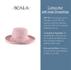 Women's Cotton Hat with Inner Drawstring and Upf 50+ Rating (One Size / Taupe)