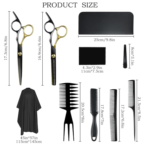 12 PCS Hair Cutting Scissors Set