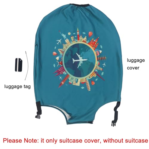 Thicker Travel Luggage Covers with Luggage Tag For Suitcase Tsa Approved (F2507 / S)