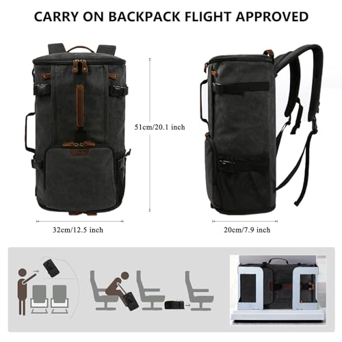40L Travel Backpack for Men (Black)