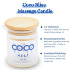 Melt Massage Candle Natural Coconut Moisturizing Body Oil Candle for Women & Men