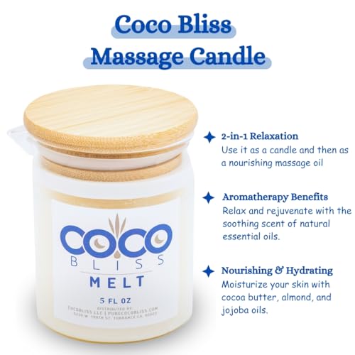 Melt Massage Candle Natural Coconut Moisturizing Body Oil Candle for Women & Men