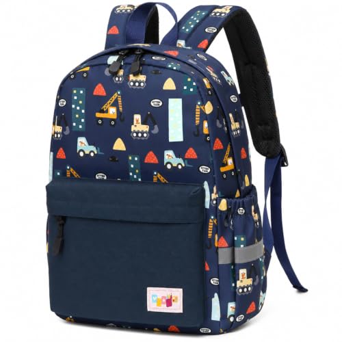 Lightweight Waterproof Toddler Backpack Boys Excavator Blue (Excavator Blue)