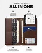 Passport Wallet for Travel RFID Blocking Premium Leather (Espresso)