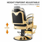 Barber Chair Salon Chair Heavy Duty Barber Chair (Gold)