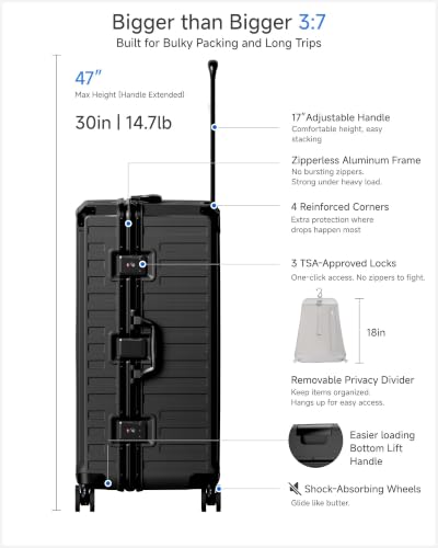 2 Piece Zipperless Luggage Set (Jet Black / 2 Piece Set (20/30))