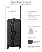 2 Piece Zipperless Luggage Set (Jet Black / 2 Piece Set (20/30))