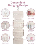 Hanging Toiletry Bag for Women (Y-Pink Flower Buds / Medium)
