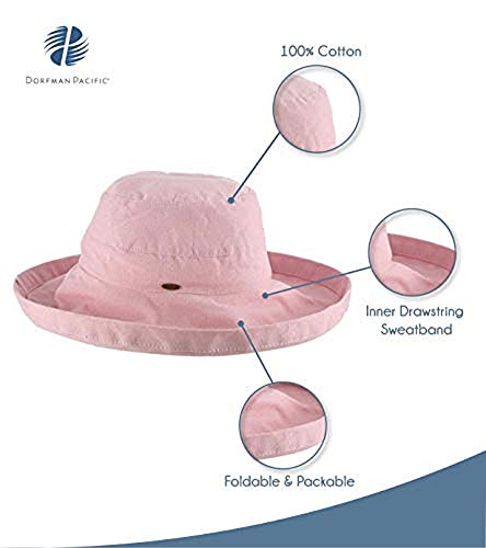 Women's Cotton Hat with Inner Drawstring and Upf 50+ Rating (One Size / Olive)