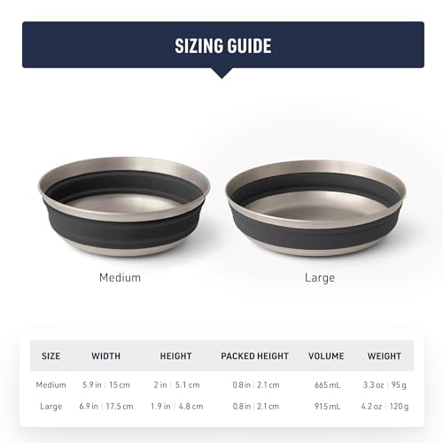 Detour Stainless Steel Collapsible Bowl (Bombay Brown / Large)