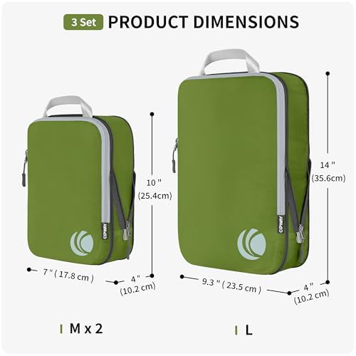 Compression Packing Cubes Set (Green / 3PCS)