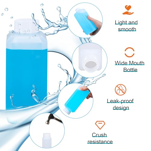 8oz Leak Proof Plastic Bottles with Caps (Translucent / 8oz)