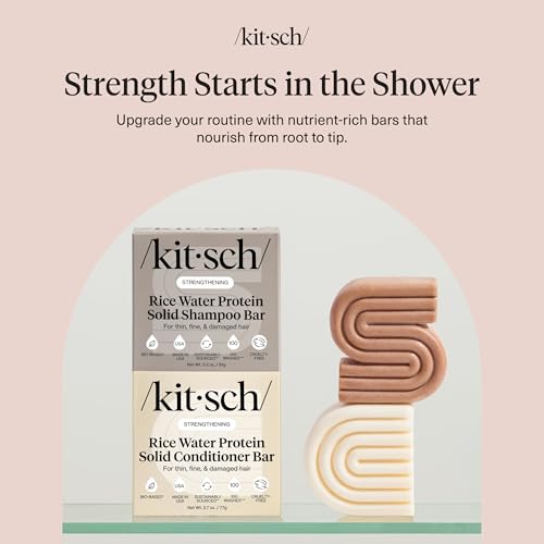 Rice Water Solid Shampoo and Conditioner Set for Hair Growth