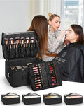 Extra Large Cosmetic Case (Black with 4 Clear Pouches / Extra Large)