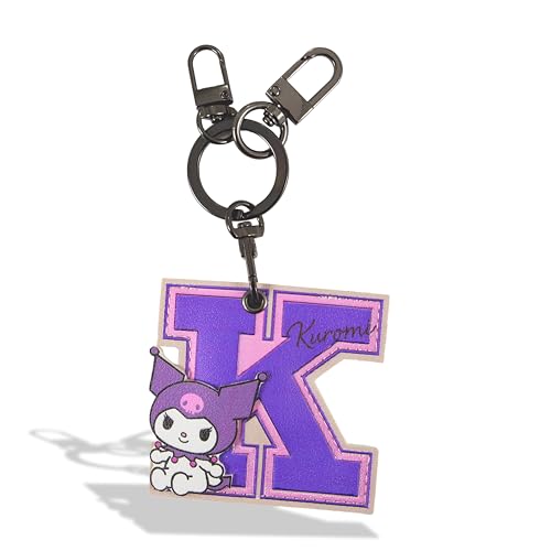 x Sanrio Character Keychain Case Compatible with Apple AirTag (College Letters Kuromi)