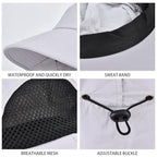 Sun Hat for Men Women with Neck Flap (6 3/4-6 7/8 / 1pack-green Sleeves)