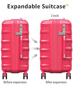 20 Inch Expandable Carry On Luggage 22x14x9 Airline Approved Suitcase (0-Red / Carry-On 20-Inch)