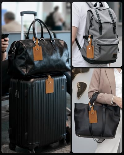 Luggage Tags for Suitcases (Brown)