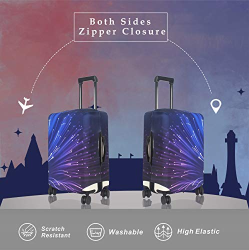 Travel Luggage Cover Fits 31 (L / Fireworks)