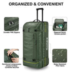 Rolling Duffle Bag with Wheels (Olive Green / 33 inch)