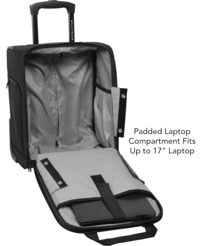Solutions 16” Underseat Bag with Laptop and Electronics Pockets (16-Inch / Black)