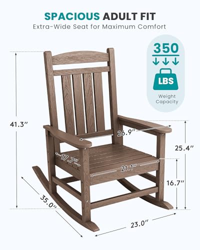Rocking Chair Outdoor (Brown / 1 Pack)