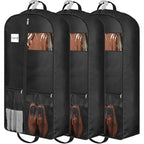 43" Heavy Duty Garment Bags Suit Bags Travel (43 inches x 6 inches - 3 Pack)